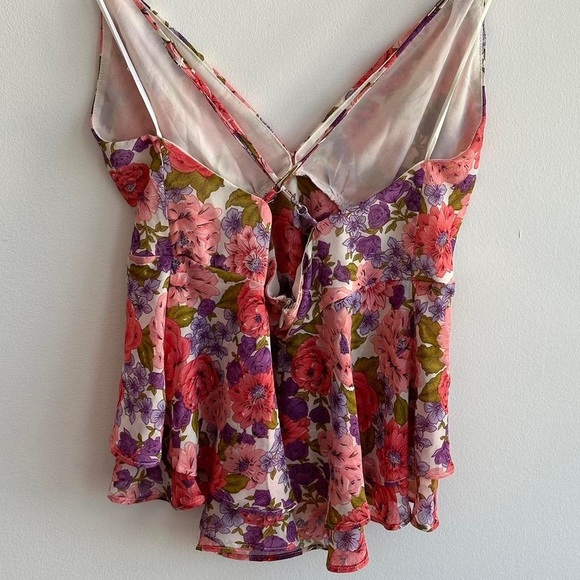 ASTR The Label Pink and purple floral print cami top - Picture 6 of 6